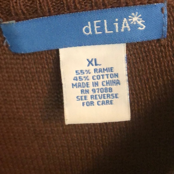 Delia*s semi-sheer embroidered fall sweater - Picture 3 of 4